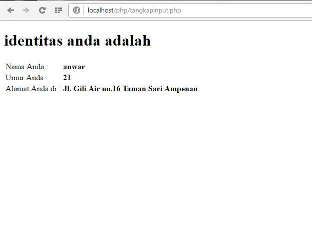 hasil script form tangkap
