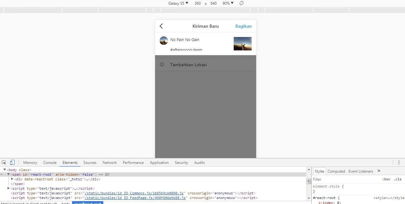 Instagram Mobile View on PC
