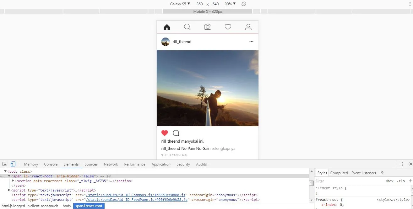 Instagram Caption and Share