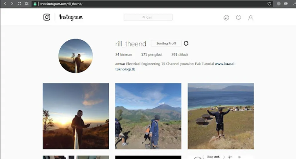 Cara Upload Foto Di Instagram Menggunakan PC/Laptop Versi Windows 7