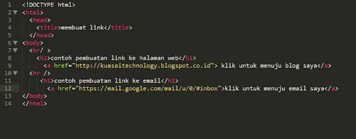 Membuat Link Menggunakan HTML5