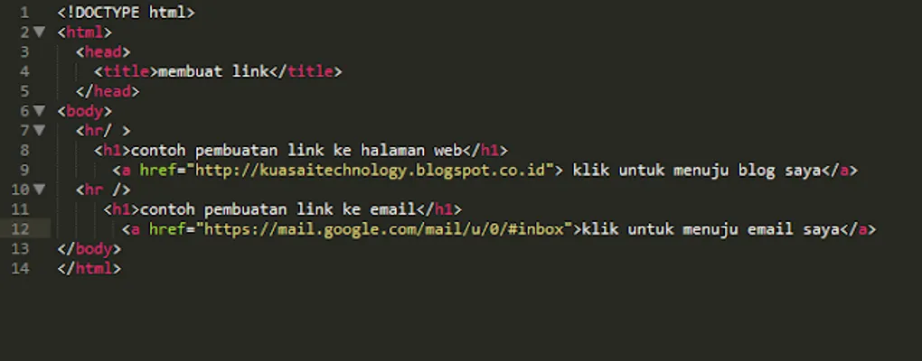 Membuat Link Menggunakan HTML5