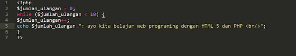 Using While Loops in PHP
